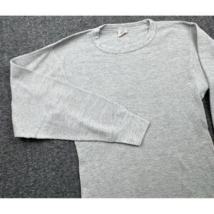 Vintage JE Morgan Thermal Long John Shirt Mens XL Gray Waffle Hunting USA